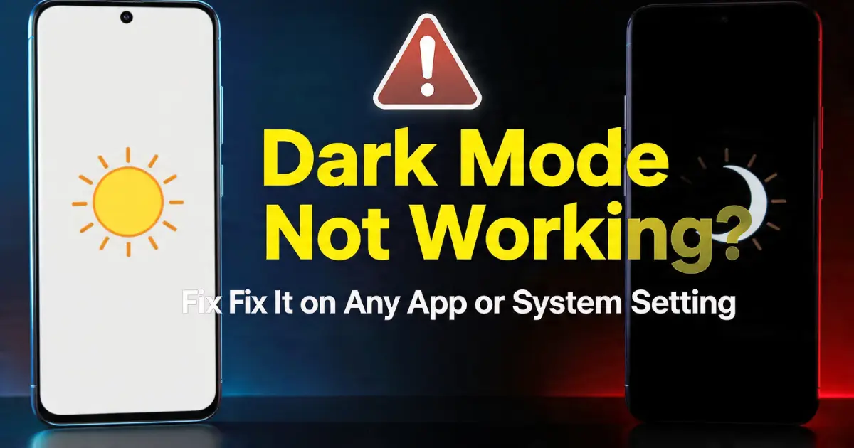 Android Dark Mode Not Working