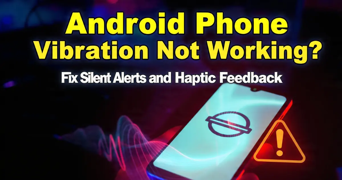 Android Phone Vibration Not Working Fix Silent Alerts and Haptic Feedback