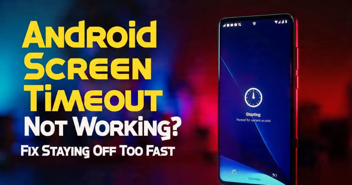 Android Screen Timeout Not Working? Fix Display Staying On or Turning Off Too Fast