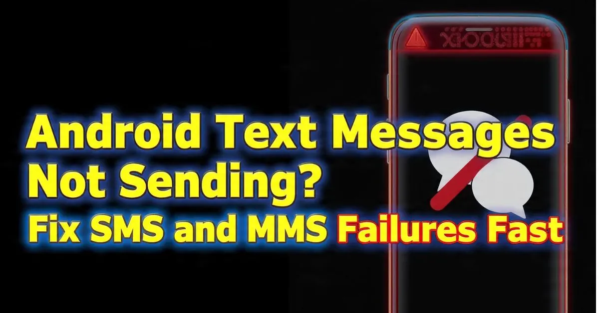 Android Text Messages Not Sending Fix SMS and MMS Failures Fast