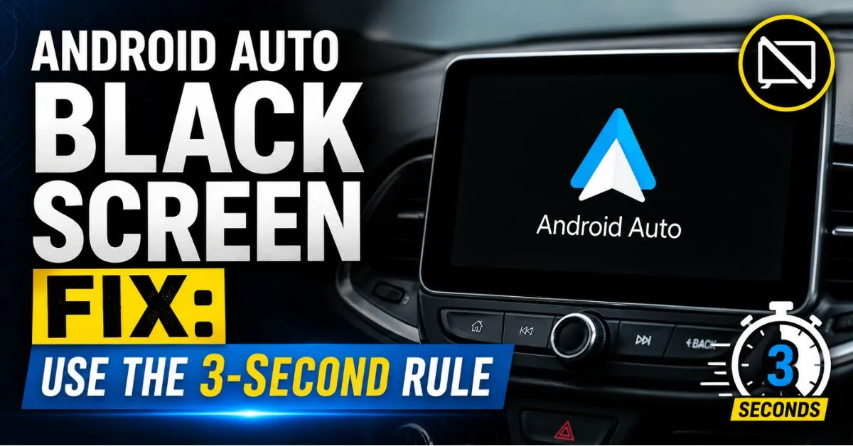 Android Auto Black Screen Fix: Use the 3-Second Rule