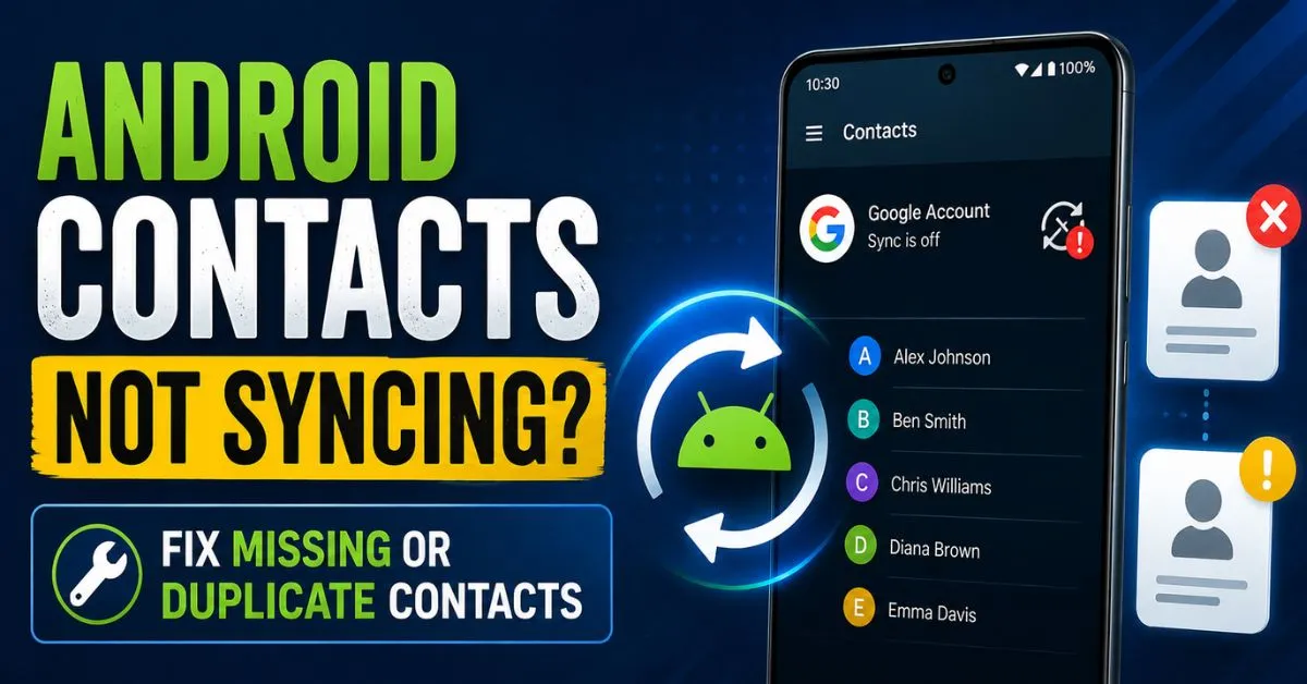 Android Contacts Not Syncing? Fix Missing or Duplicate Contacts