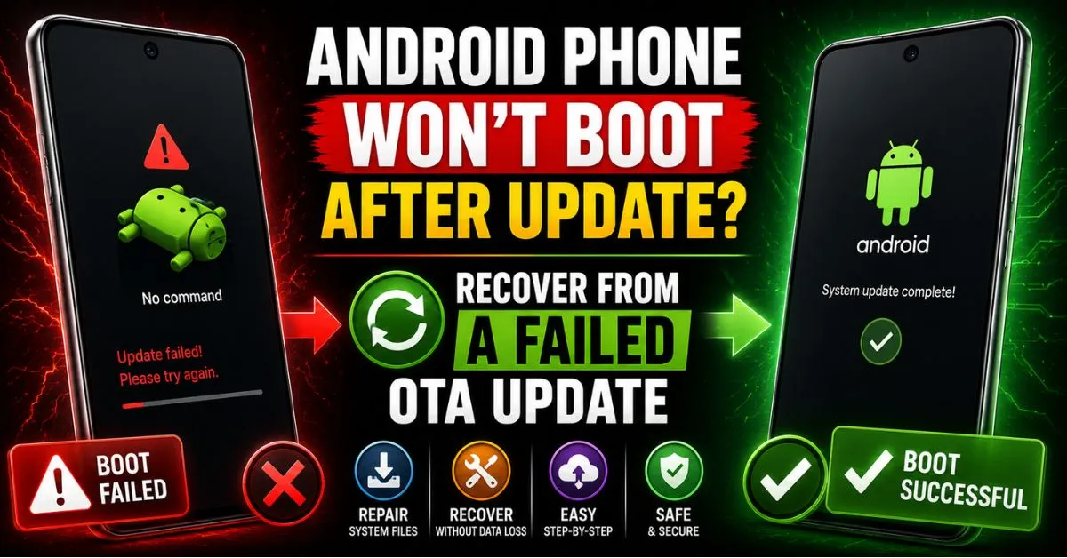 Android Phone Won't Boot After Update Recover From a Failed OTA Update