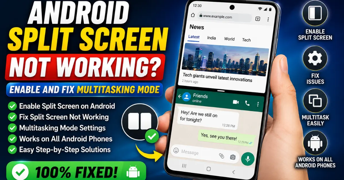 Android Split Screen Not Working? Enable and Fix Multitasking Mode