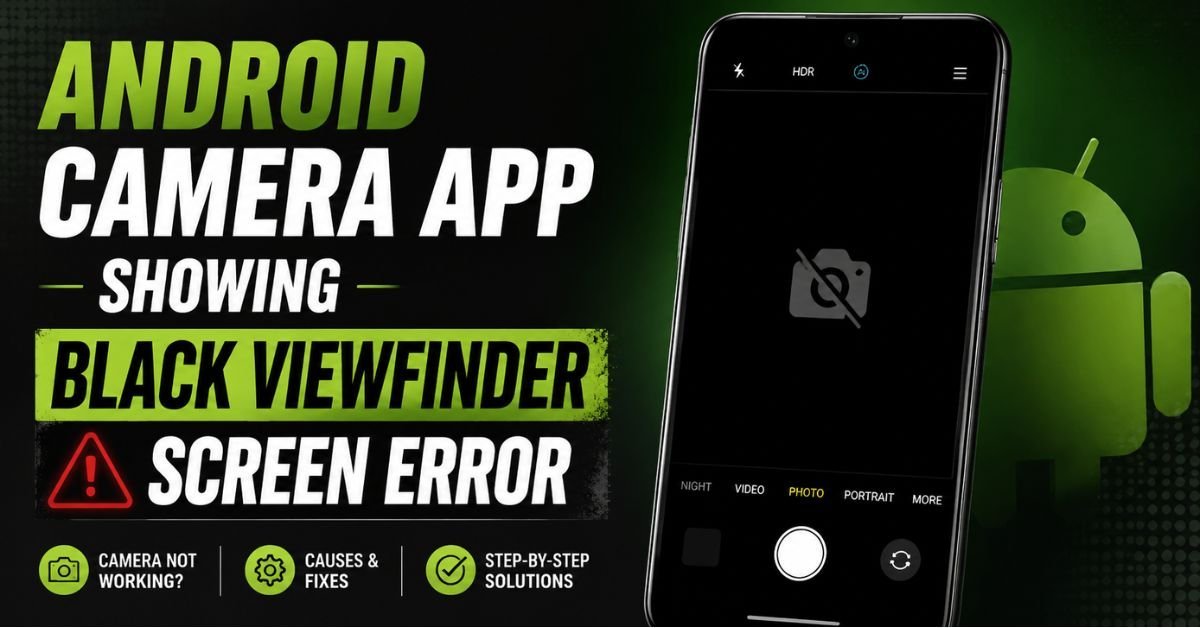 Android camera not working or showing black screen — how to fix camera app on Android