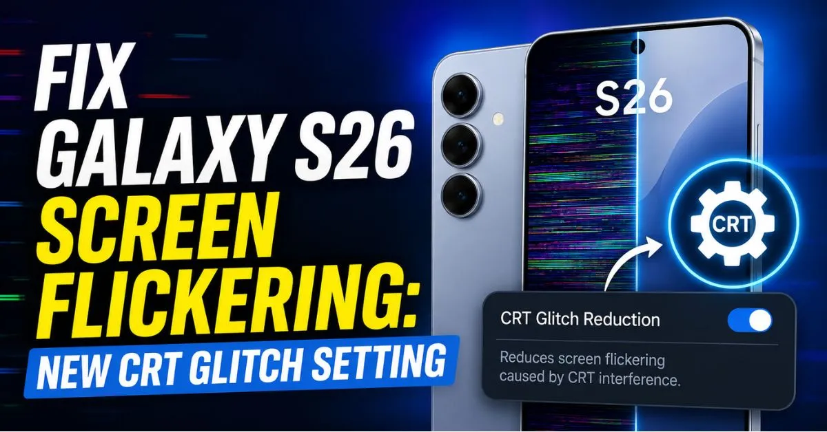 Fix Galaxy S26 Screen Flickering: New CRT Glitch Setting