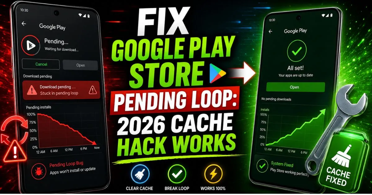 Fix Google Play Store Pending Loop: 2026 Cache Hack Works