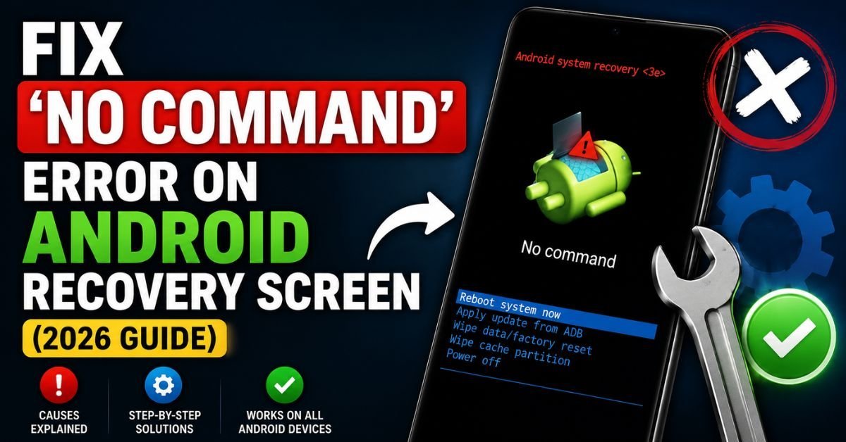 Fix 'No Command' Error on Android Recovery Screen (2026 Guide)