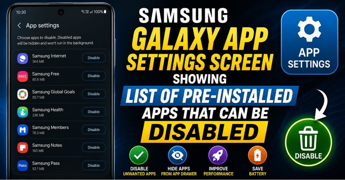 How to remove Samsung bloatware without root — disable pre-installed apps on Galaxy