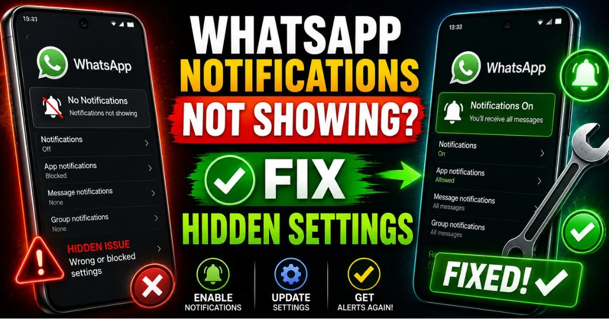 WhatsApp Notifications Not Showing? Fix Hidden Settings