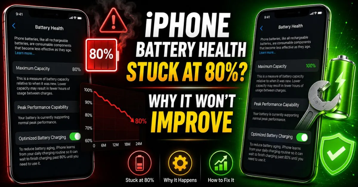 iPhone Battery Health Stuck at 80%? Why It Won't Improve