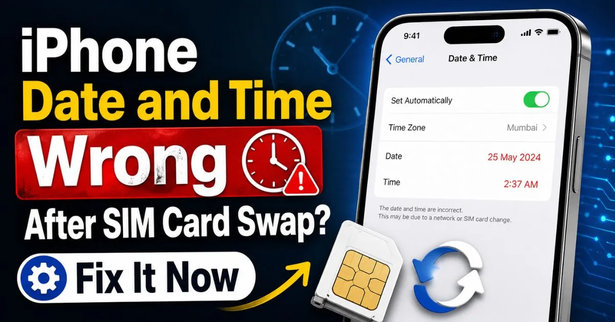 iPhone Date and Time Wrong After SIM Card Swap? Fix It Now