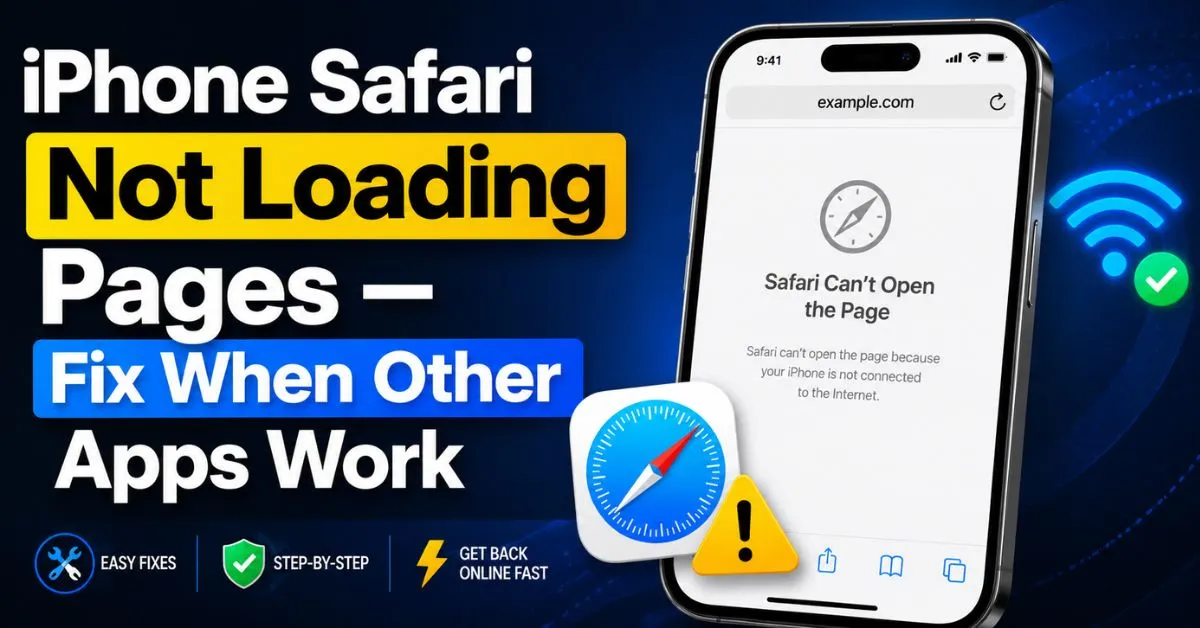 iPhone Safari Not Loading Pages — Fix When Other Apps Work
