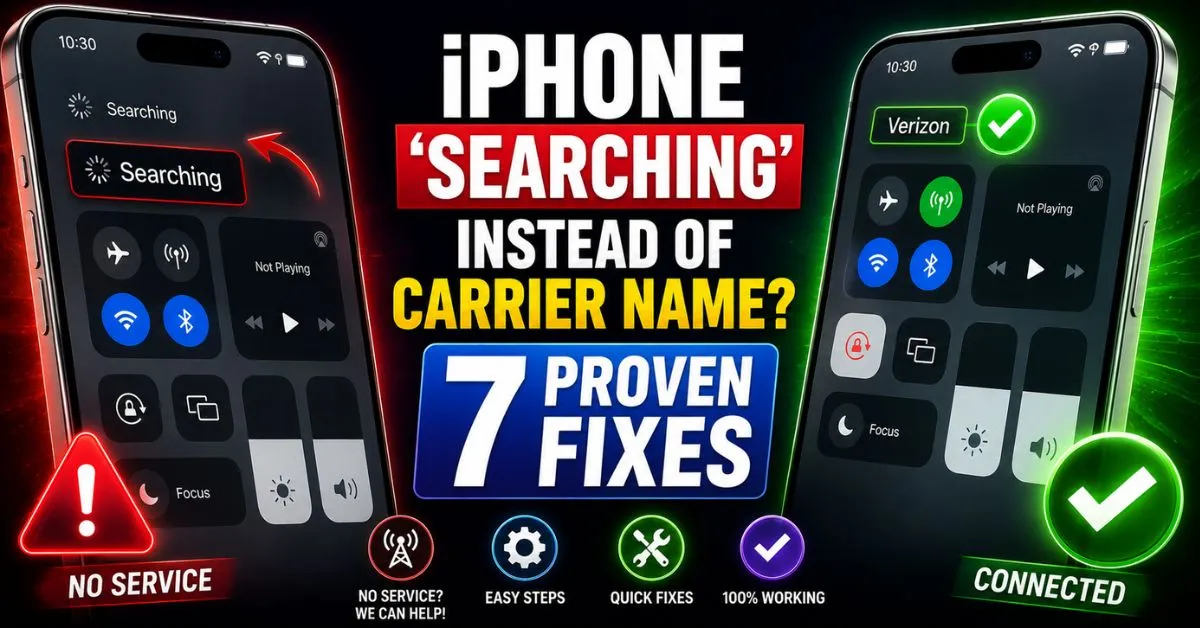 iPhone 'Searching' Instead of Carrier Name? 7 Proven Fixes