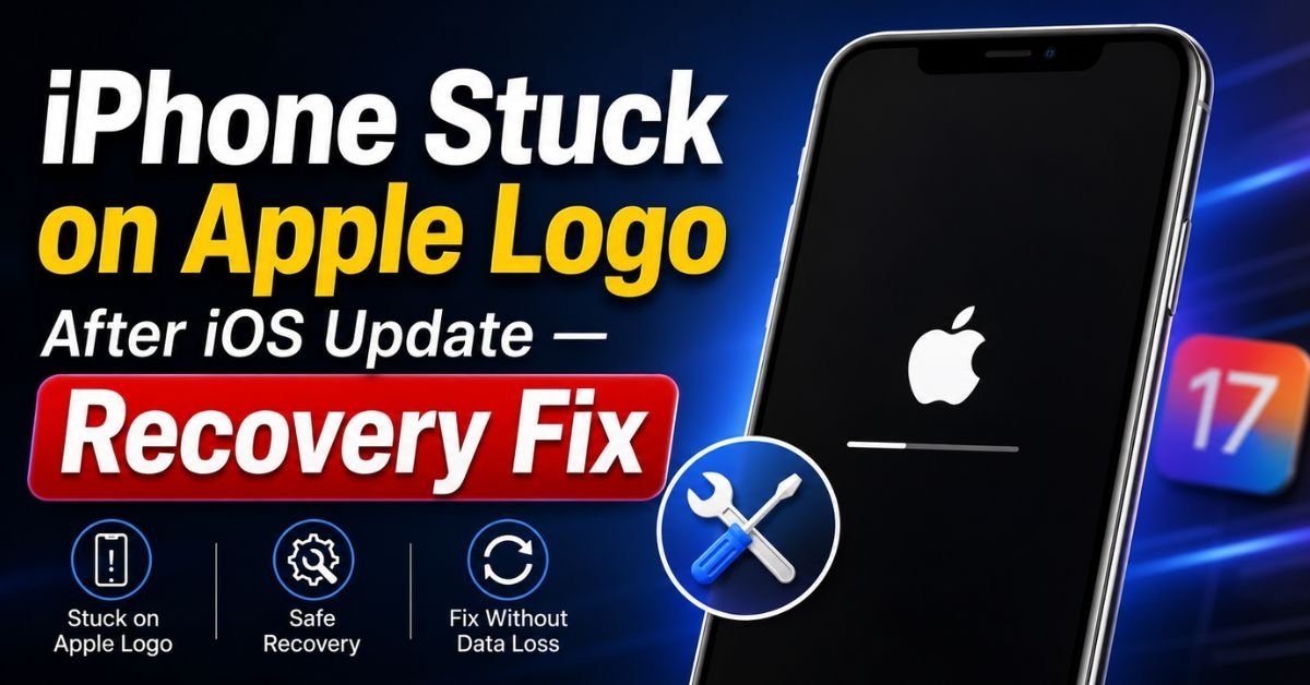 iPhone Stuck on Apple Logo After iOS Update — Recovery Fix