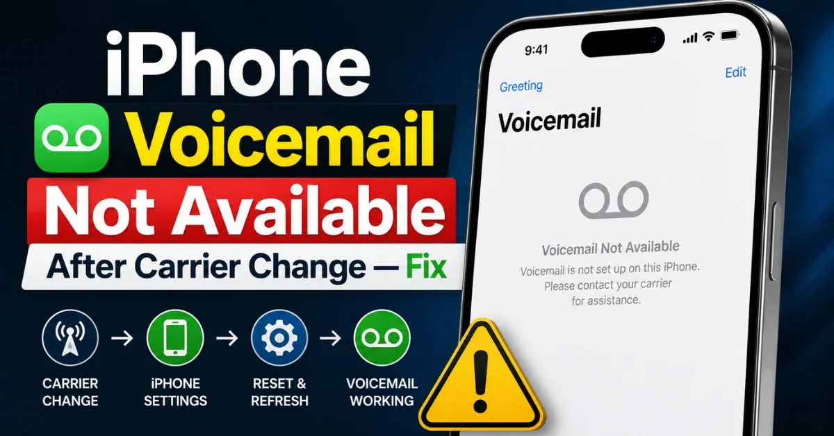 iPhone Voicemail Not Available After Carrier Change — Fix